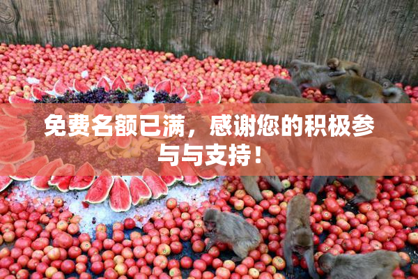 免费名额已满，感谢您的积极参与与支持！