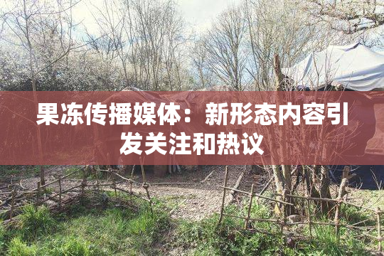 果冻传播媒体：新形态内容引发关注和热议