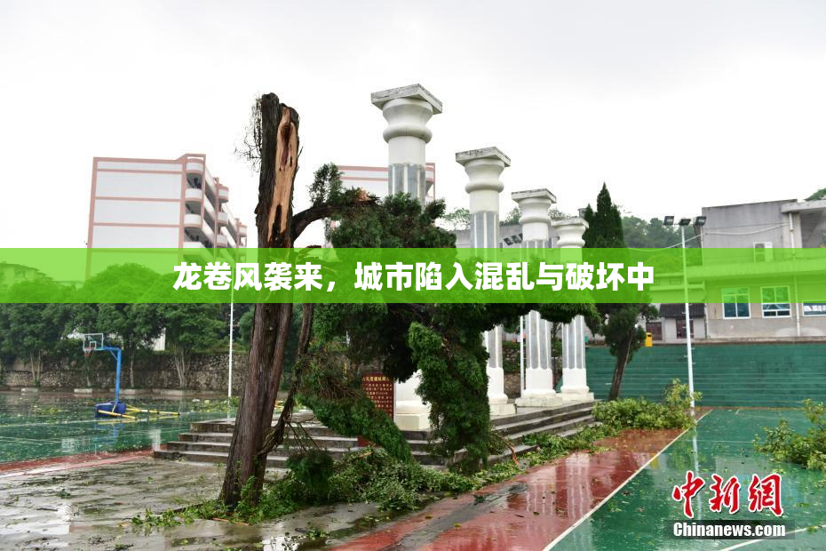 龙卷风袭来，城市陷入混乱与破坏中