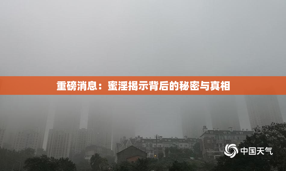 重磅消息：蜜淫揭示背后的秘密与真相