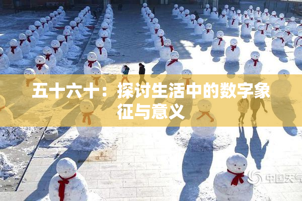 五十六十：探讨生活中的数字象征与意义