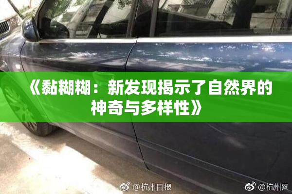 《黏糊糊：新发现揭示了自然界的神奇与多样性》