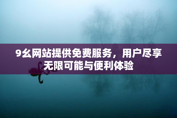 9幺网站提供免费服务，用户尽享无限可能与便利体验