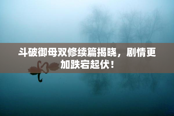 斗破御母双修续篇揭晓，剧情更加跌宕起伏！