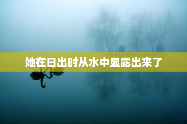 她在日出时从水中显露出来了