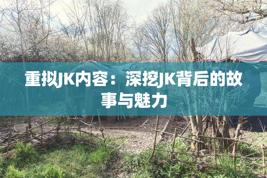 重拟JK内容：深挖JK背后的故事与魅力