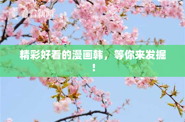 精彩好看的漫画韩，等你来发掘！