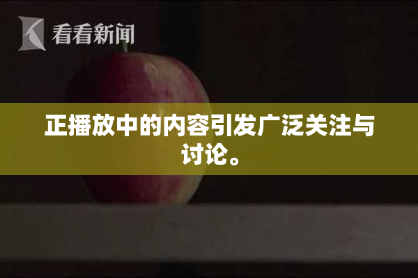 正播放中的内容引发广泛关注与讨论。