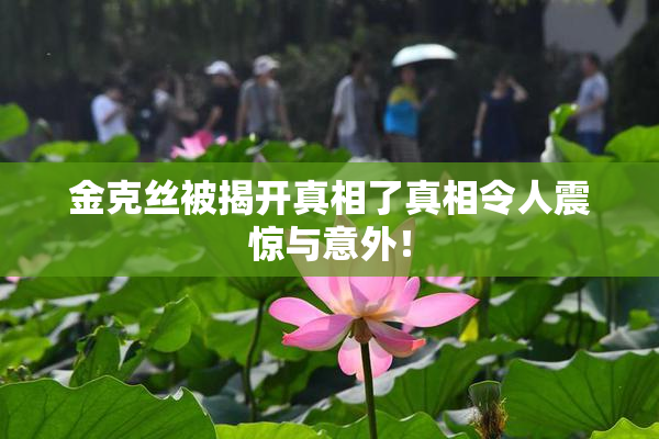 金克丝被揭开真相了真相令人震惊与意外！