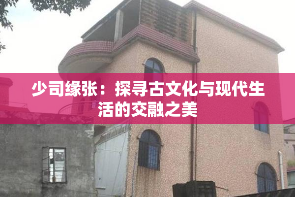 少司缘张：探寻古文化与现代生活的交融之美