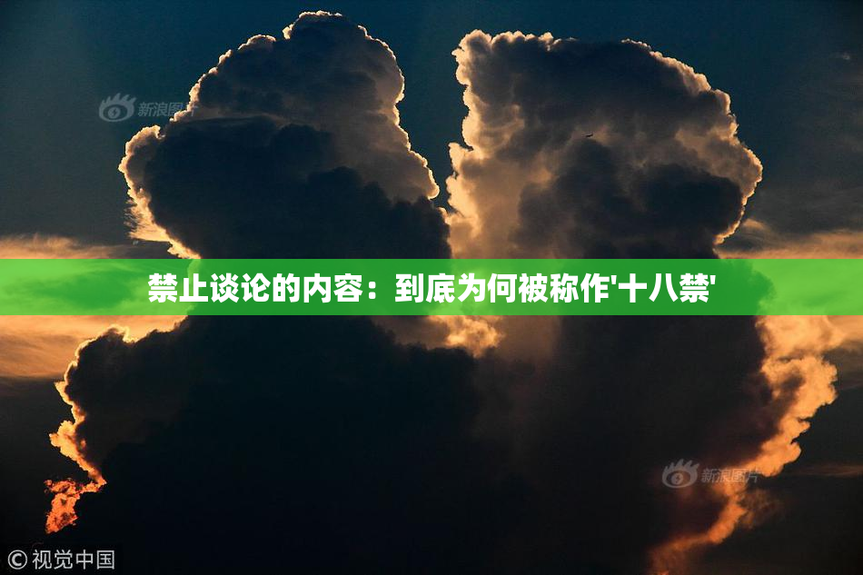 禁止谈论的内容：到底为何被称作'十八禁'