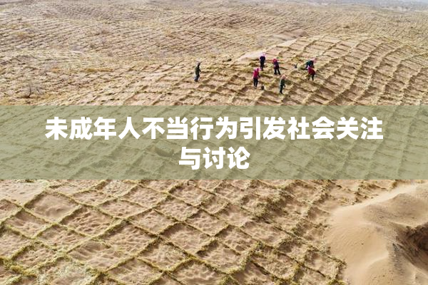未成年人不当行为引发社会关注与讨论
