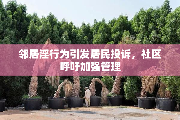 邻居淫行为引发居民投诉，社区呼吁加强管理