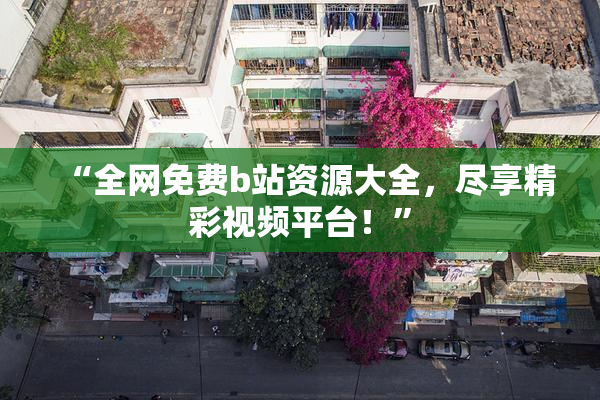 “全网免费b站资源大全，尽享精彩视频平台！”