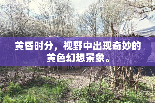 黄昏时分，视野中出现奇妙的黄色幻想景象。