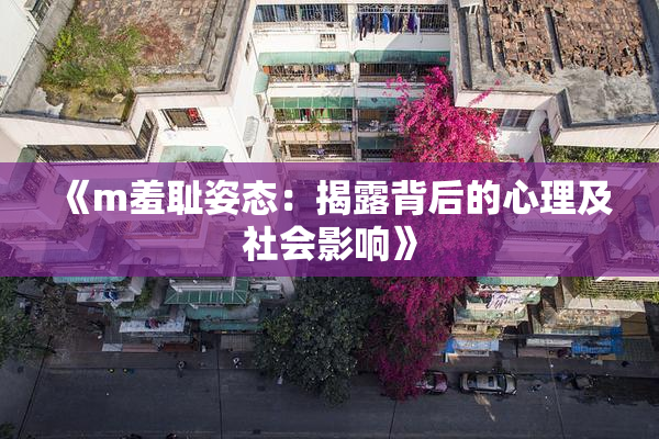 《m羞耻姿态：揭露背后的心理及社会影响》