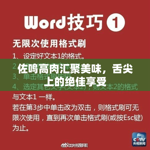 佐鸣高肉汇聚美味，舌尖上的绝佳享受