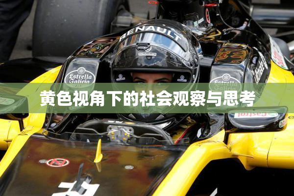 黄色视角下的社会观察与思考