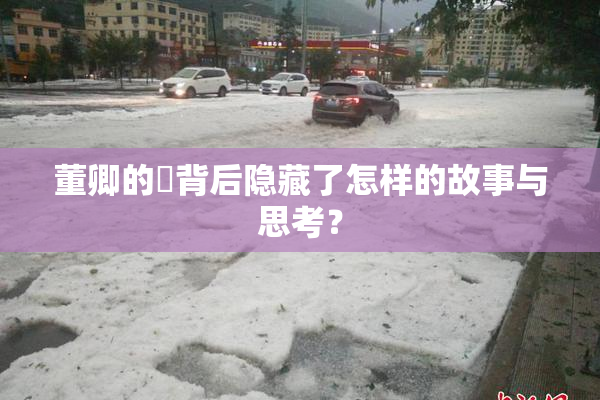 董卿的婬背后隐藏了怎样的故事与思考？