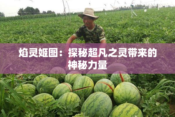 焰灵姬图：探秘超凡之灵带来的神秘力量