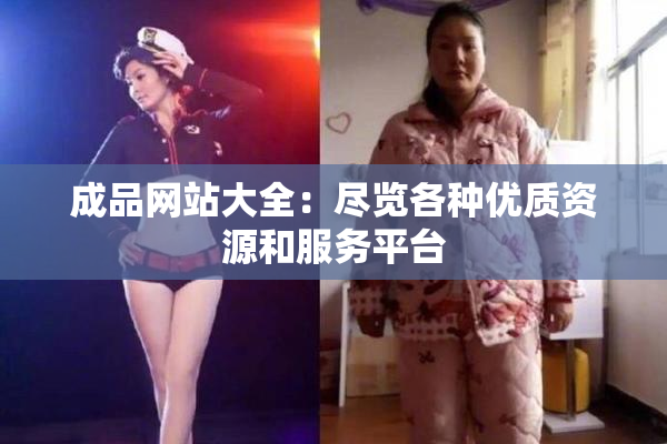 成品网站大全：尽览各种优质资源和服务平台