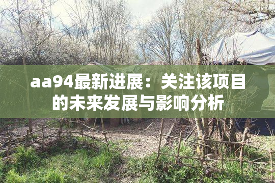 aa94最新进展：关注该项目的未来发展与影响分析