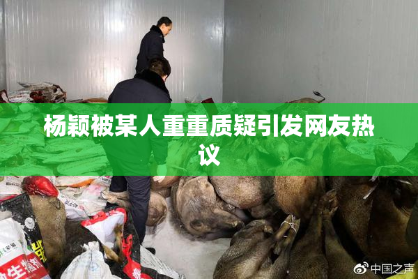 杨颖被某人重重质疑引发网友热议
