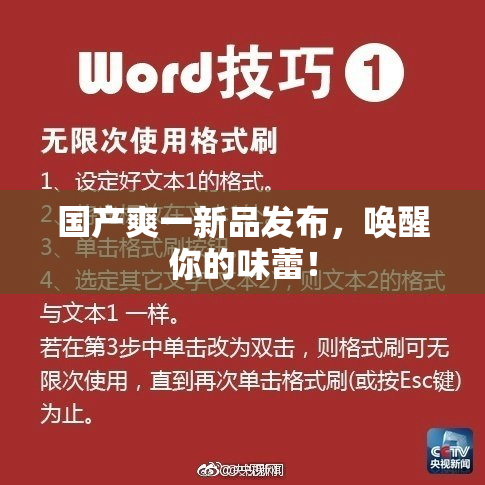 国产爽一新品发布，唤醒你的味蕾！
