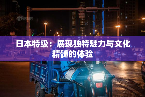 日本特级：展现独特魅力与文化精髓的体验