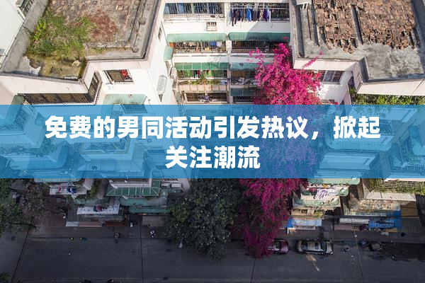免费的男同活动引发热议，掀起关注潮流